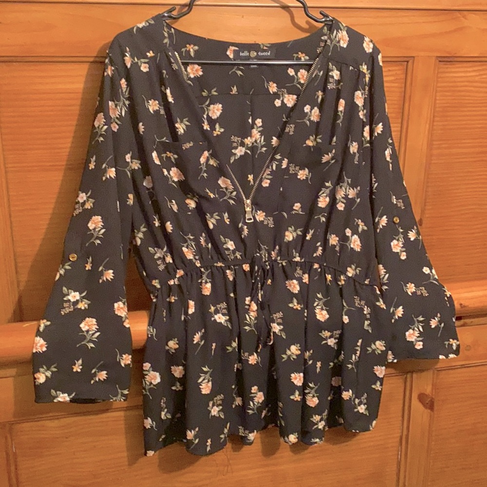 Belle tweed size XL 3quarter sleeve blouse